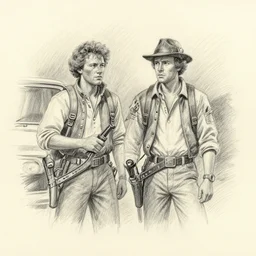 pencil sketch, scene from back to the future ( 1 9 8 5 )