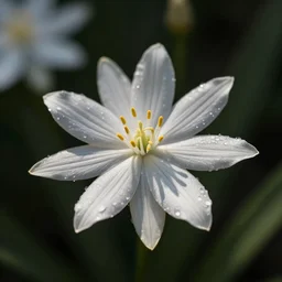 a beautiful flower called the ivory star, photorealistic,