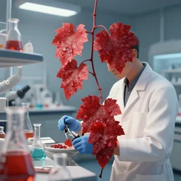 laboratory of red vines, highly detailed digital art
