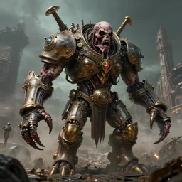 massive steampunk zombie abomination
