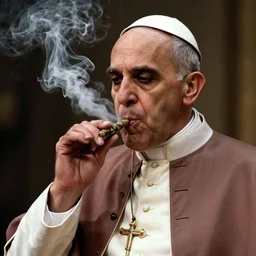 pope smooking weed