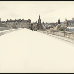 incredible wide screenshot, ultrawide, simple watercolor, rough paper texture, edinburgh, pencil marks, tina holley hd, 4 k, remaster, dynamic camera angle, deep 3 point perspective, dynamic lighting
