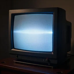 old crt monitor with a glowing screen in a dark room, artistic, highly detailed, dramatic lighting, sharp focus, trending on pinterest