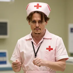 Johnny Depp as nurse