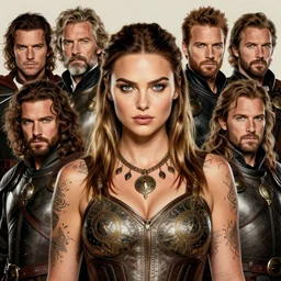kate upton, legendary warrior, fighter, lord of the rings, tattoos, decorative ornaments, battle armor, omar ortiz, carl spitzweg, ismail inceoglu, vdragan bibin, hans thoma, greg rutkowski, alexandros pyromallis, perfect face, sharply detailed, centered, rule of thirds, realistic shading, photorealistic illustration