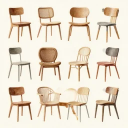 a poster showing every type of chair