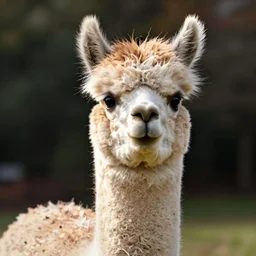 an alpaca taking a selfie, professional photo