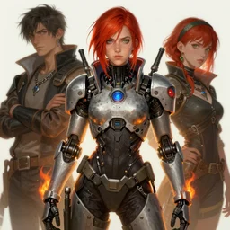 cyberpunk!! phoebe bridgers mech pilot, fire emblem, art by artgerm and greg rutkowski and magali villeneuve, portrait, d & d, fantasy, highly detailed, digital painting, trending on artstation, concept art, sharp focus, illustration