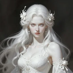 portrait of aggressive isabelledeltore, d & d, white, fantasy, intricate, elegant, highly detailed, digital painting, artstation, concept art, smooth, sharp focus, illustration, art by artgerm and greg rutkowski and alphonse mucha