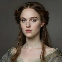 beautiful striking Pre-Raphaelite Natalie Portman by Artgerm and Greg Rutkowski, pale, intricate, elegant, highly detailed, digital painting