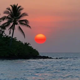 Red sun, red sun over paradise