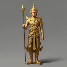 full body portrait of king ramkamhaeng the great, thai warload, d & d, elegant, highly detailed, digital painting, artstation, concept art, smooth, sharp focus, illustration, art by jakkrapan pocayakit