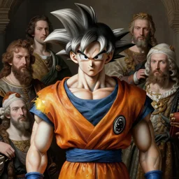 a masterpiece ultrarealistic ultradetailed portrait of son goku, baroque renaissance. medium shot, intricate, elegant, by stanley artgerm lau, wlop, rossdraws, james jean, andrei riabovitchev, marc simonetti, light by julie bell, ismail inceoglu, porcelain skin. global illumination. vfx