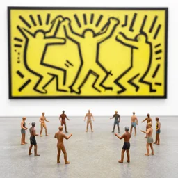 tiny dancing people by Keith Haring