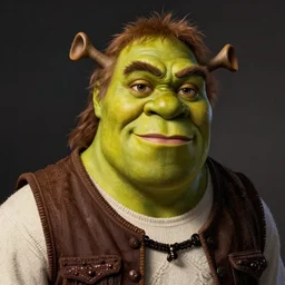willem dafoe as shrek ogre portrait