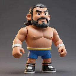 a sculpture of luchadores mexican wrestler with comically large heads and hands, product toy photography, concept art, award winning toy design, ambient occlusion, digital art,