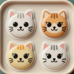 close up of a nostalgic cute cyborg cat face buttons, concept art, symmetrical, sticker vinyl decal, trending on artstation