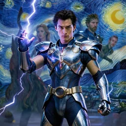 japanese henry cavill in celestial armor summoning lightning, sigma male, smooth, sharp detail, by james jean, ruan jia, ilya kuvshinov, martinne johanna, vincent van gogh