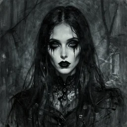 gothic horror by raymond swanland, highly detailed, abstract, dark tones