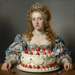 baroque rococo painting 🍑 portrait Greg Hildebrandt high detail fancy cake
