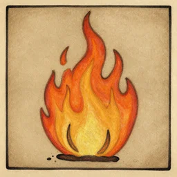 archaic symbology for fire by paul klee