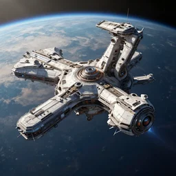 massive spacecraft station on a planet surface, photoreal, dramatic, cinematic, detailed, magnificiant, realistic, photo real, unreal engine 5, rule of thirds, dynamic lighting, in the style of horizon zero dawn, raphael lacoste, alex ross, eddie mendoza, sebastian luedke