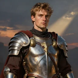 Sam Hyde wearing a luxurious suit of Roman armor, posing, sigma male, portrait art by alphonse mucha and greg rutkowski, highly detailed, digital painting, concept art, illustration, dim lighting with twilight rays of sunlight, trending on artstation, very detailed, smooth, sharp focus, octane render, close up