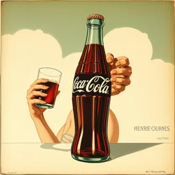 an advertisement for coka - cola by henri toulouse lautrec