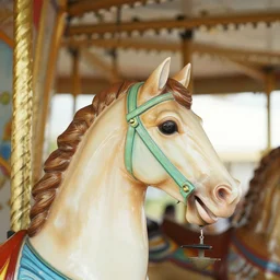 plunger in head horse on a carousel