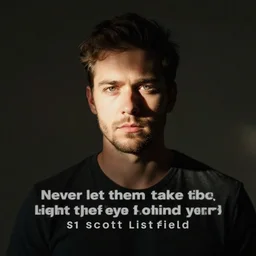 never let them take the light behind your eyes, Scott Listfield