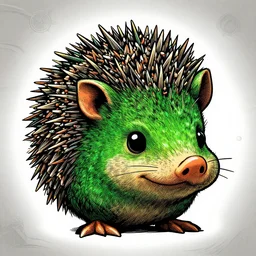 head of green hedgehog, movie logo, artgerm, rutkowski, tooth wu, beeple, and intricate