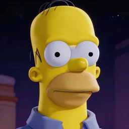 cinematic shot of an epic portrait of homer simpson, stylised, shiny skin, beautiful eyes, beautiful, small details, night setting, realistic poster with volumetric light from craig mallism, artgerm, jeremy lipkin and michael garmash, unreal engine, radiant light, digital art, trends at art station, a masterpiece