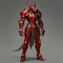 beautiful, video - game concept art of an elegant, intricatem beautiful red draconic - plate full body armor. artstation, rpg, beautiful complex background. darksouls, runescape, skyrim, final - fantasy, diablo 3. by milica celikovic, yann blomquist, neil richards