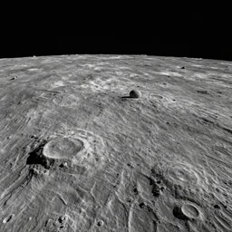 landscape of the lunar surface, digital art