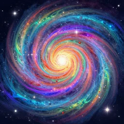 center of the universe, colorful, highly saturated colors, detailed illustration, digital art, overdetailed art, concept art, Greg Rutkowski, trending on artstation
