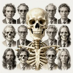portrait of a skeleton, horror art by beksinski and szukalski and giger and and pyromallis and dzo and iris compiet and seb mckinnon and, digital art, highly detailed, intricate, sharp focus, trending on artstation hq, deviantart, pinterest, unreal engine 5, 4 k uhd image