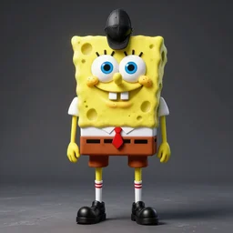 Spongebob wearing Rick Owens clothing, avant garde fashion look and clothes, unreal engine 5, trending on r/Streetwear