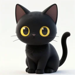cute, female, anime style, a salem black cat girl, beautiful lighting, sharp focus, creative