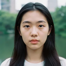 close up portrait in new york central park photographed with analog medium format fuji gw 6 9 0, 1 9 6 0 s film street photography, vintage expired colour film photograph