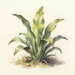 A realistic squetch of an alien plant.