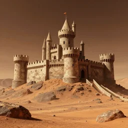 a medieval castle on mars