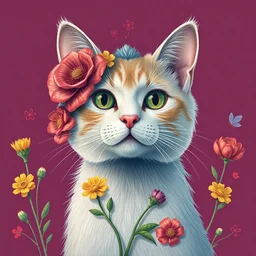 flower cat picasso in
