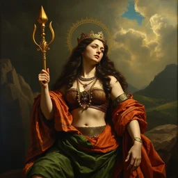 baroque painting of ishtar, a goddess