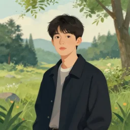 a portrait of a character in a scenic environment by { artist }