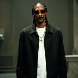 a cinematic film still of Snoop Dogg starring in The Matrix (1999)