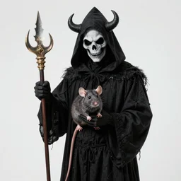 rat dressed as grim reaper