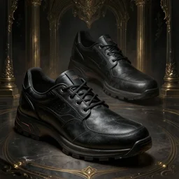 a concept of futuristic sneskers, grim - lighting, high - contrast, opulent background, intricate, elegant, highly detailed, digital painting, artstation, concept art, smooth, sharp focus, illustration