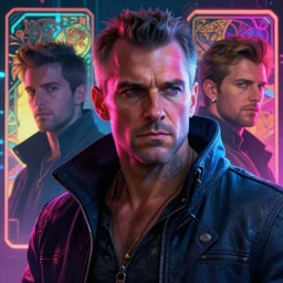 cyberpunk, neon lights, dramatic lighting, deep focus, sci - fi, intricate, highly detailed, digital painting, artstation, matte, sharp focus, a colorful close - up studio photographic portrait of christopher allen lloyd as rich sanchez, art by artgerm, greg rutkowski, alphonse mucha and steve mccury