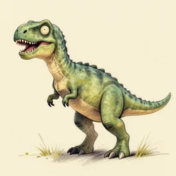 A sketch of a dinosaur zombie