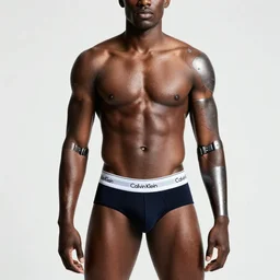 black male cyborg body modifications hd greg rutkowski calvin klein underwear advertisement